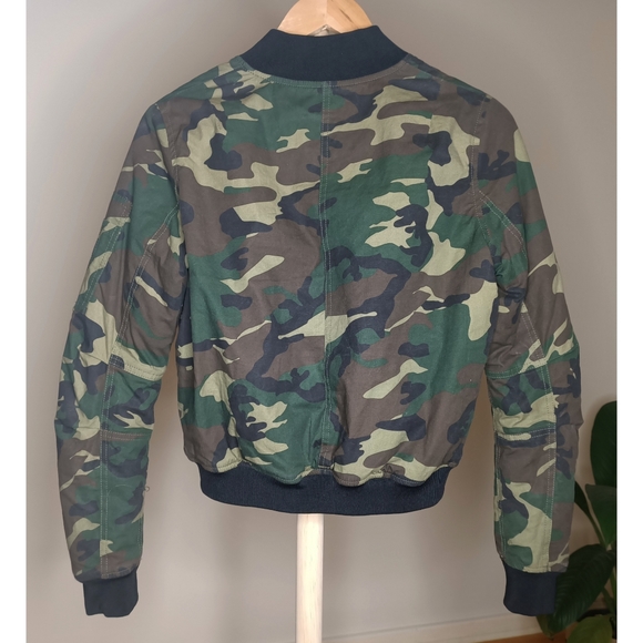 STUSSY Women's padded bomber jacket *camo size 8* - Picture 5 of 7